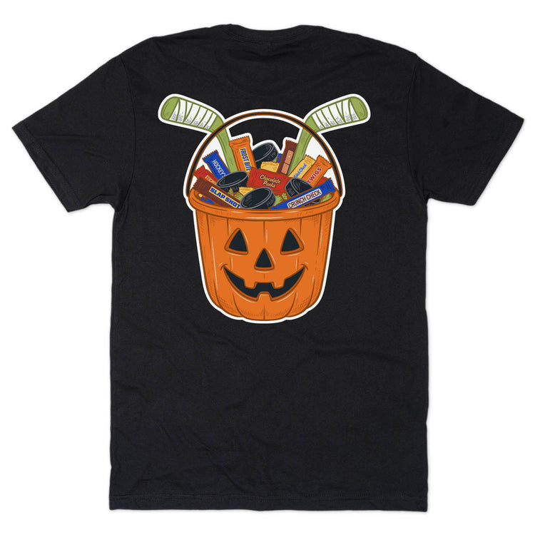 Hockey Short Sleeve T-Shirt - Trick-or-Treat Hockey (Back Design)