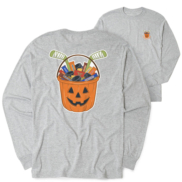 Hockey Tshirt Long Sleeve - Trick-or-Treat Hockey (Back Design)