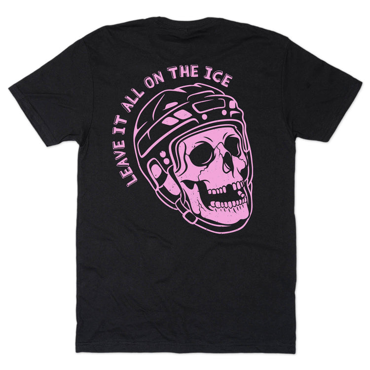 Hockey Short Sleeve T-Shirt - Leave It All On the Ice (Back Design)
