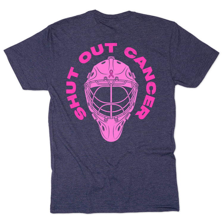 Hockey Short Sleeve T-Shirt - Shut Out Cancer (Back Design)