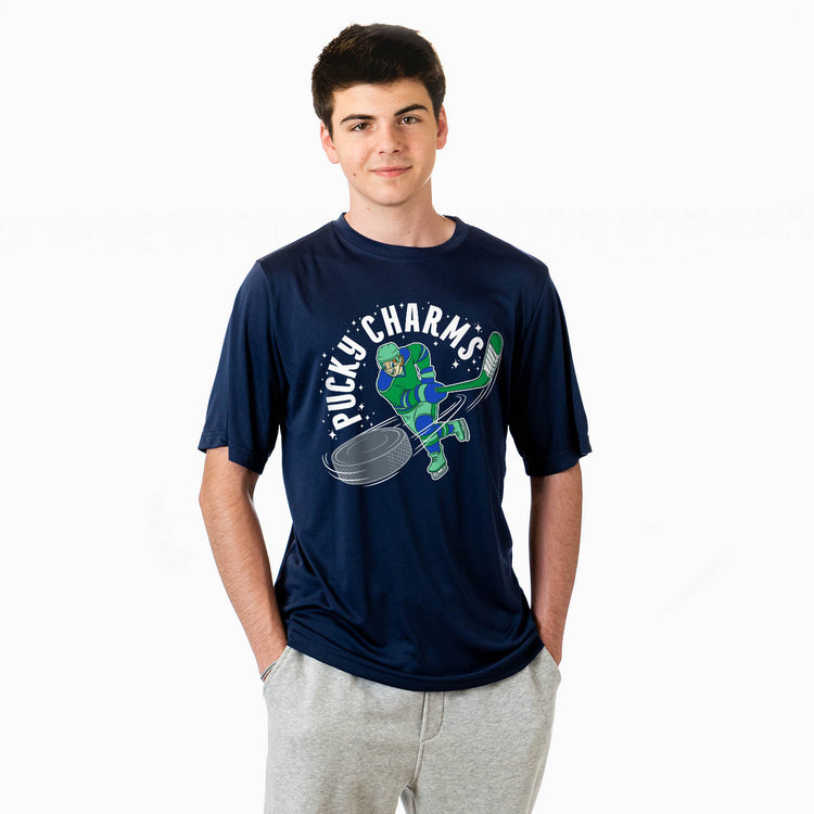 Hockey Short Sleeve Performance Tee - Pucky Charms Player