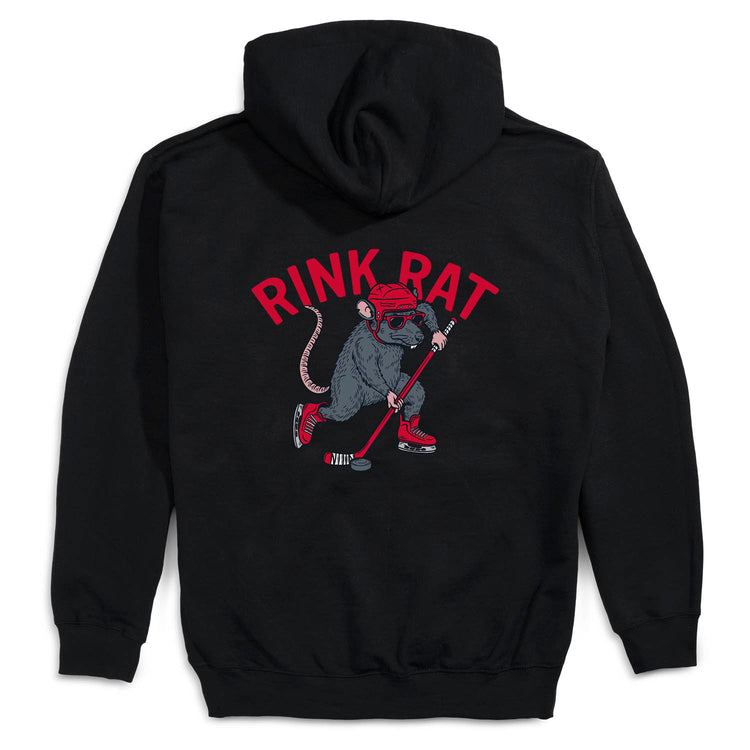 Hockey Hooded Sweatshirt - Rink Rat (Back Design)