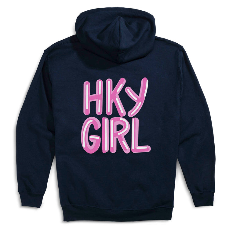 Hockey Hooded Sweatshirt - HKY Girl (Back Design)