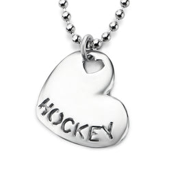 Sport Heart - HOCKEY Silver Necklace