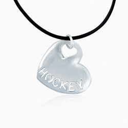 Sport Heart - HOCKEY Silver Necklace