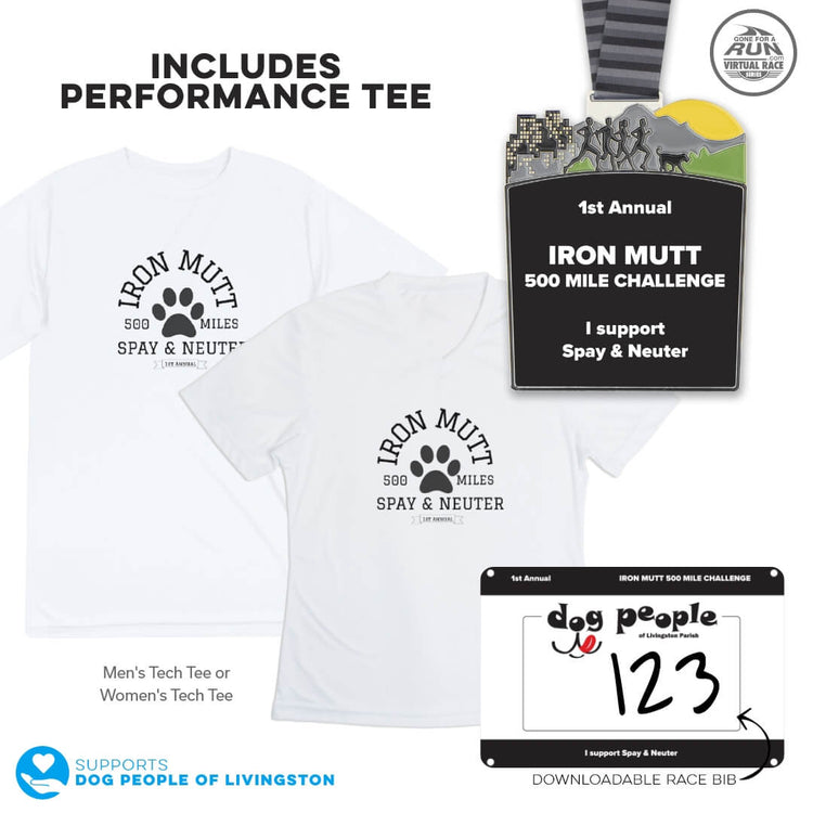 Virtual Race - 1st Annual Iron Mutt 500 Mile Team Challenge (2023)