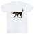 Guys Lacrosse Short Sleeve T-Shirt - Max The Lax Dog [White/Youth Large] - SS