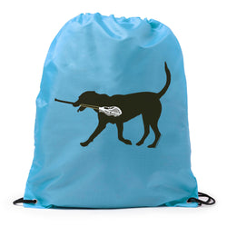 Max The LAX Dog Drawstring Backpack