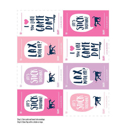 Girls Lacrosse Valentine's Day Cards