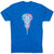 Girls Lacrosse T-Shirt Short Sleeve Lacrosse Stick Heart [Youth Medium/Royal] - SS