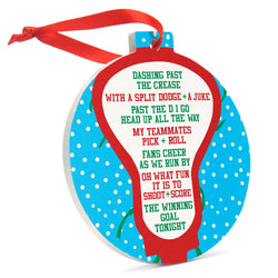 Guys Lacrosse Round Ceramic Ornament - Jingle All the Way