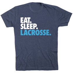 Lacrosse Short Sleeve T-Shirt - Eat. Sleep. Lacrosse. [Navy/Youth X-Large] -SS