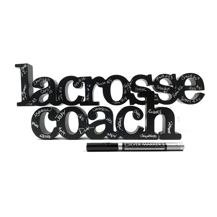 Lacrosse Coach Wood Words Ready To Autograph