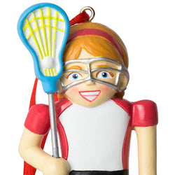 Girls Lacrosse Ornament - Lacrosse Player Nutcracker