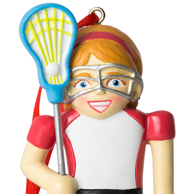 Girls Lacrosse Ornament - Lacrosse Player Nutcracker