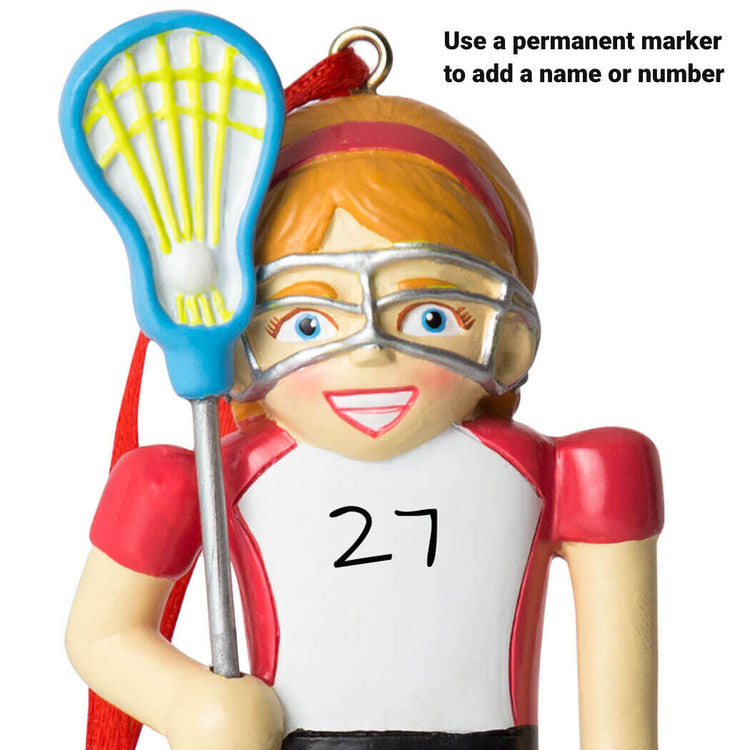 Girls Lacrosse Ornament - Lacrosse Player Nutcracker