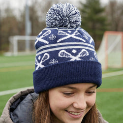 Lacrosse Knit Hat - Crossed Sticks