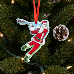Guys Lacrosse Ornament - Santa Lacrosse Player
