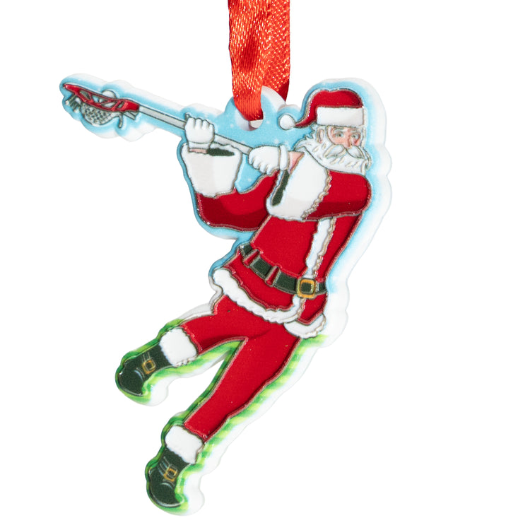 Guys Lacrosse Ornament - Santa Lacrosse Player