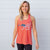 Girls Lacrosse Flowy Racerback Tank Top - Patriotic LuLa the Lax Dog