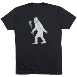 Guys Lacrosse Short Sleeve T-Shirt - Yeti (Walking) [Youth Large/Black] - SS