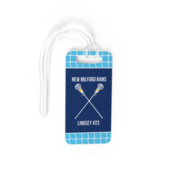 Girls Lacrosse Bag/Luggage Tag - Personalized Team Crossed Sticks