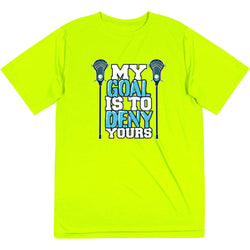 Guys Lacrosse Short Sleeve Performance Tee - My Goal Is To Deny Yours