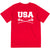 Guys Lacrosse Short Sleeve Performance Tee - USA [Adult Small/Red] - SS