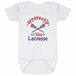 Lacrosse Baby One-Piece - Apparently, I Like Lacrosse