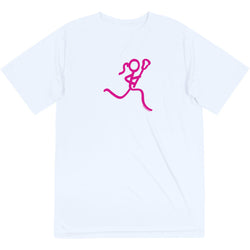 Girls Lacrosse Short Sleeve Performance Tee - Neon Lax Girl