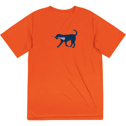 Girls Lacrosse Short Sleeve Performance Tee - LuLa the Lax Dog(Blue)