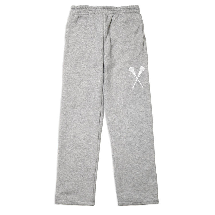 Girls Lacrosse Fleece Sweatpants - Crossed Sticks