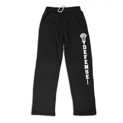 Guys Lacrosse Fleece Sweatpants - Defense [Adult Small/Black] - SS