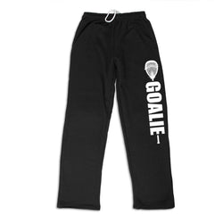 Lacrosse Fleece Sweatpants - Goalie [Black/Adult Small] - SS