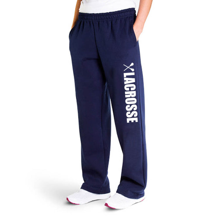 Lacrosse Fleece Sweatpants - Lacrosse [Adult Small/Navy] - SS