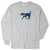 Girls Lacrosse Tshirt Long Sleeve - Lula The Lax Dog (Blue) [Youth Medium/Gray] - SS