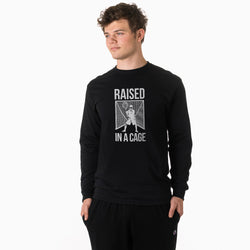 Guys Lacrosse Tshirt Long Sleeve - Raised In a Cage