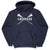 Girls Lacrosse Hooded Sweatshirt - Lacrosse Crossed Girls Sticks [Navy/Youth Medium] - SS