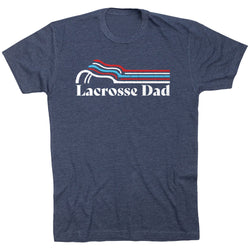 Guys Lacrosse T-Shirt Short Sleeve - Lacrosse Dad Sticks [Navy/Adult XX-Large] - SS
