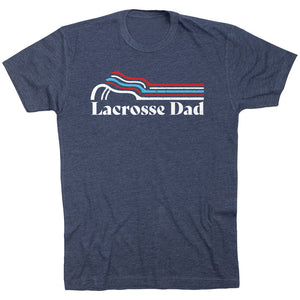 Guys Lacrosse T-Shirt Short Sleeve - Lacrosse Dad Sticks [Navy/Adult XX-Large] - SS