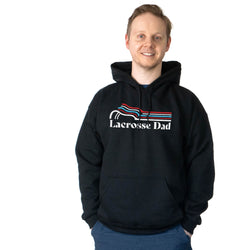 Guys Lacrosse Hooded Sweatshirt - Lacrosse Dad Sticks