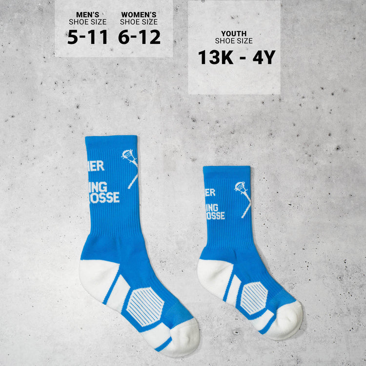 Lacrosse Woven Mid-Calf Socks - I'd Rather Be Playing Lacrosse