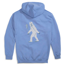 Guys Lacrosse Hooded Sweatshirt - Yeti(Back Design) [Carolina/Youth Medium] - SS