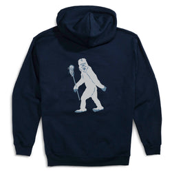 Guys Lacrosse Hooded Sweatshirt - Yeti(Back Design) [Navy/Adult Large] - SS
