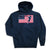 Guys Lacrosse Hooded Sweatshirt - Patriotic Lacrosse [Adult Large/Navy] - SS