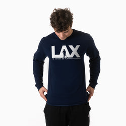 Guys Lacrosse Tshirt Long Sleeve - I'd Rather Lax