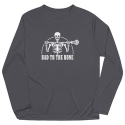 Guys Lacrosse Long Sleeve Performance Tee - Bad To The Bone