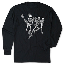 Guys Lacrosse Tshirt Long Sleeve - Skeleton Offense