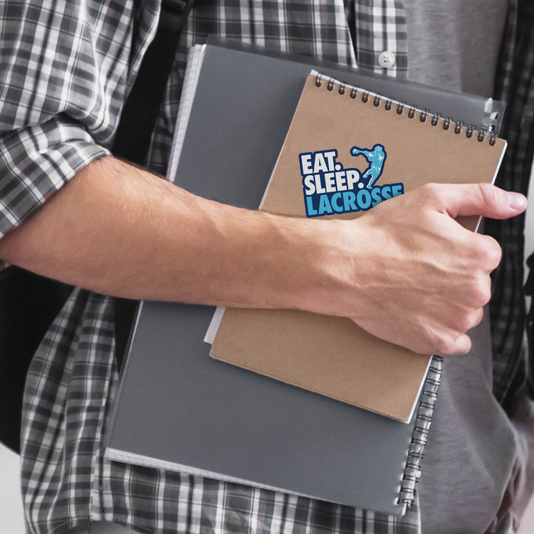 Guys Lacrosse Sticker - Eat Sleep Lacrosse