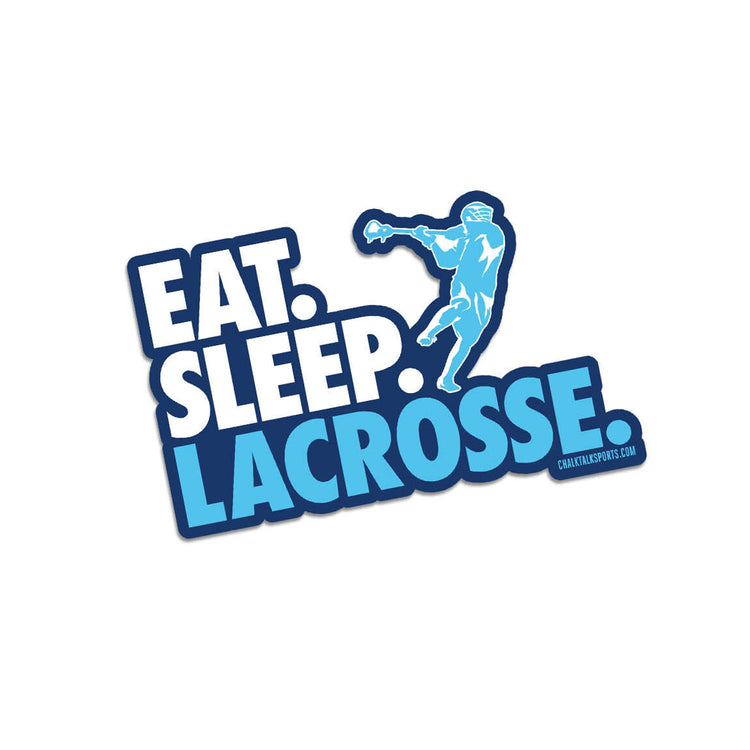 Guys Lacrosse Sticker - Eat Sleep Lacrosse